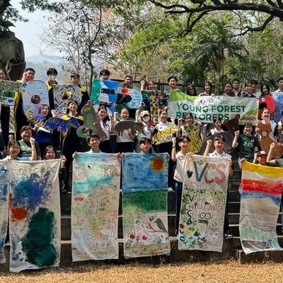 Collaborative Artwork in the Young Forest Restorers Forest Celebration 2025