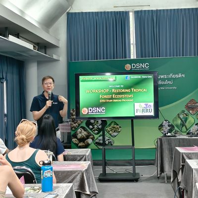 Arch. Prasit gave the welcome speech at the OSU workshop.
