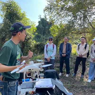 Nan demonstrated how drones can be used for forest restoration.